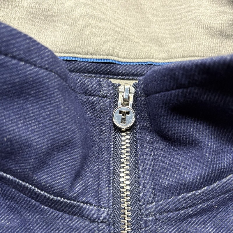 Twillory Performance 1/4 Zip Pullover Mens XL Tailored Fit Blue Stretch gallery