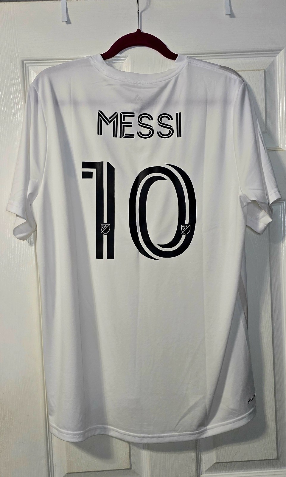 Adidas Lionel Messi #10 Inter Miami CF Away Jersey White Grey Striped MLS Men’s gallery