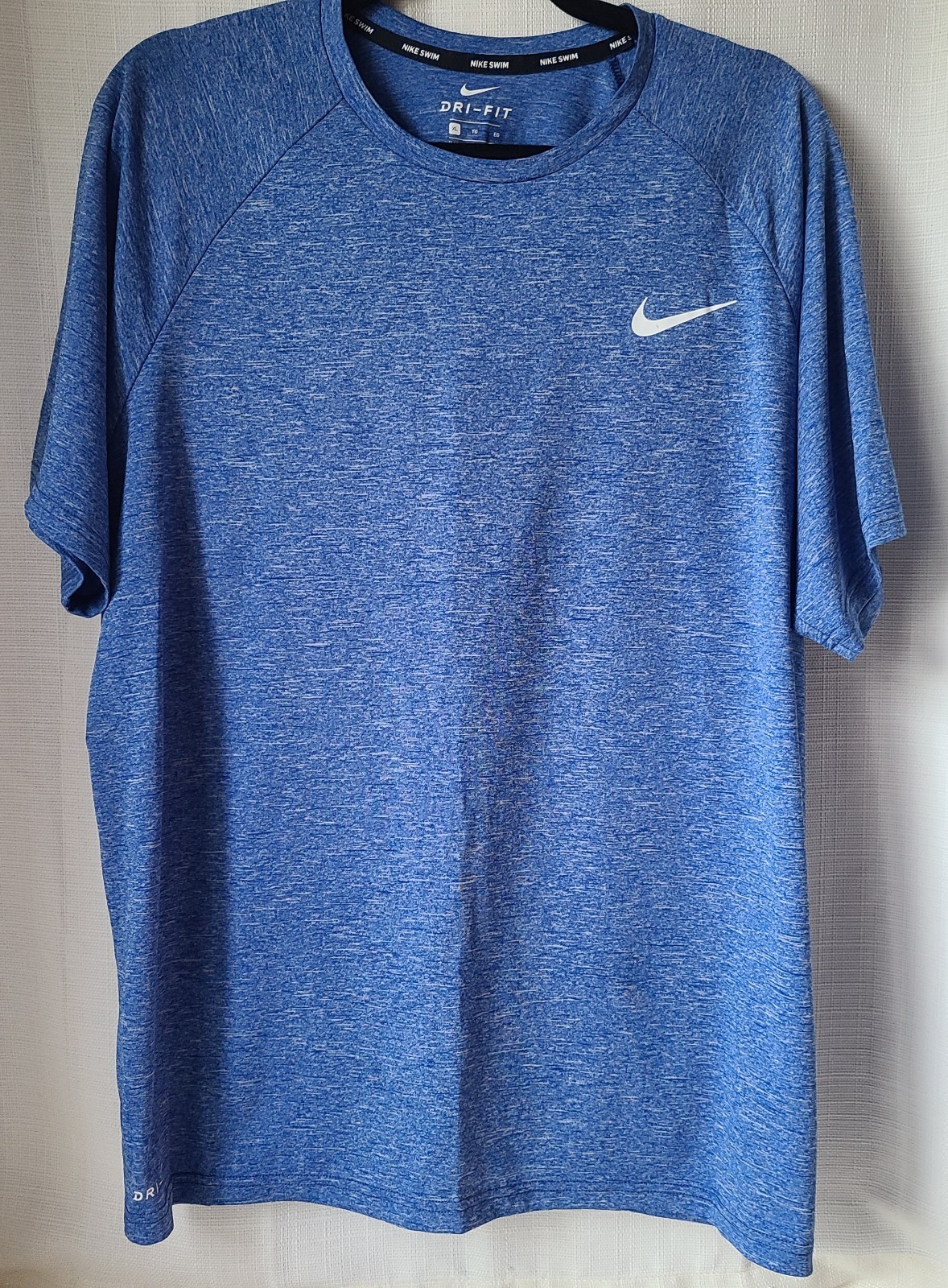 Nike Swim Dri-FIT UPF 40+ Rash Guard Shirt Mens XL Blue Short Sleeve Performance gallery