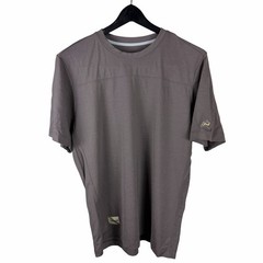 Mens Tracksmith Micro Logo Athletic Running Grey Essential Shirt Size L