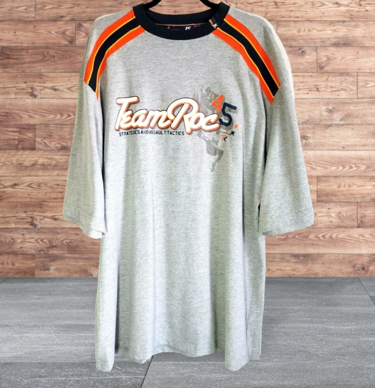 TR Team Roc Strategies & Assault Tactics Shirt Size 2XL #45 Men's Rare Vintage gallery