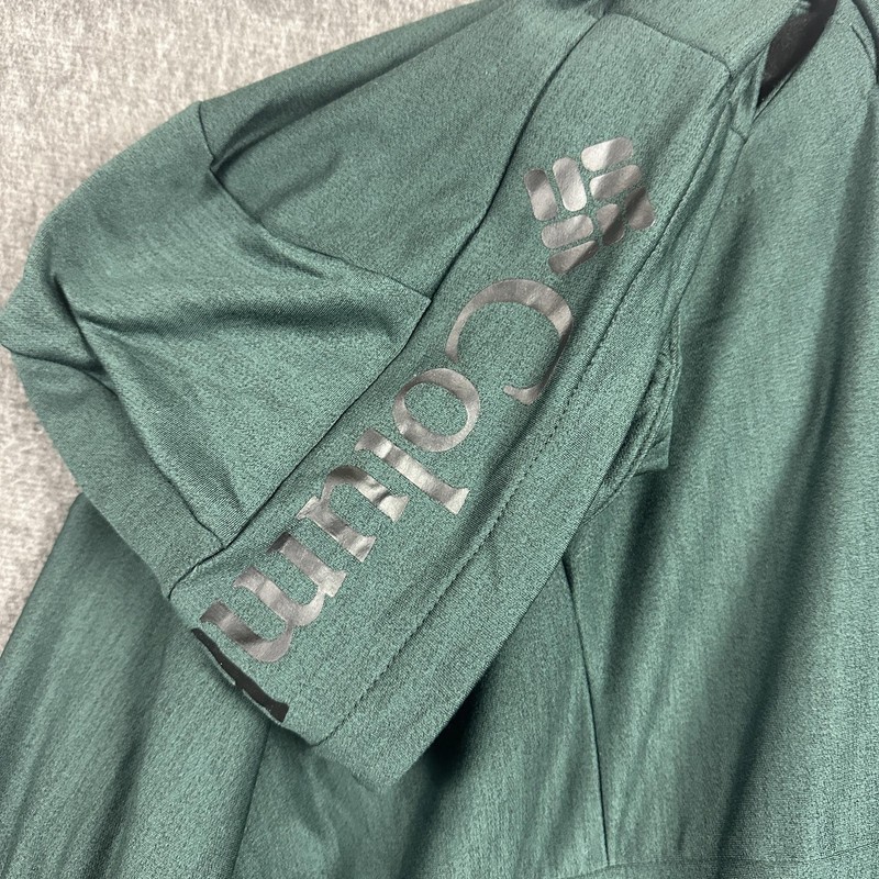 Columbia Shirt Mens XL Green Hooded Long Sleeve Omni-Shade Sun Hiking UPF gallery