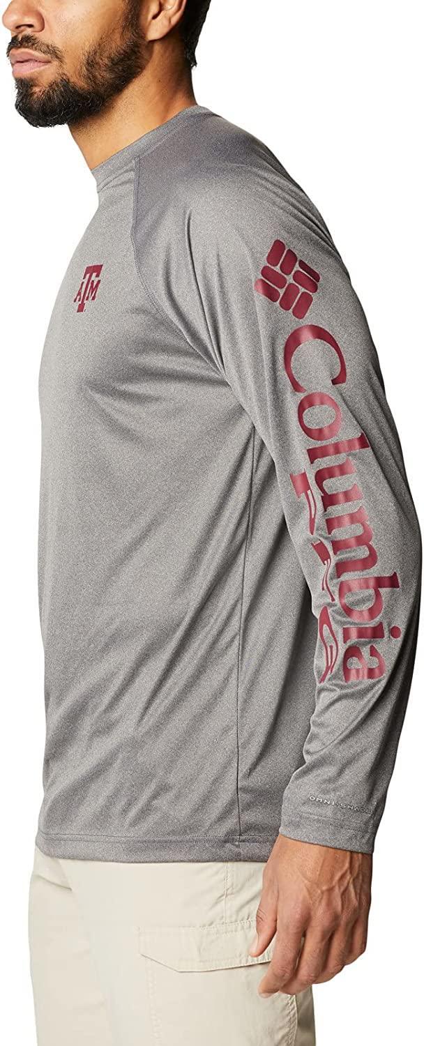 Columbia Men's Texas A&M Aggies Terminal Tackle Long Sleeve PFG Shirt Gray XLT gallery