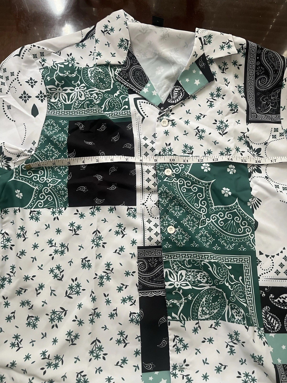 Summer Wear Top & Bottom, Men’s, Top-L Fit, Bottom XL Fit, Paisley White/black gallery