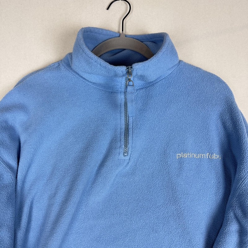 Vintage Platinum FUBU Pullover Mens Large Blue 1/4 Zip Fleece Fat Albert Cartoon gallery