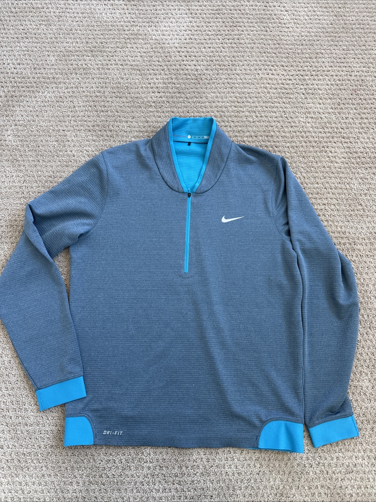 Nike Tiger Woods Collection Mens Pullover Dri-Fit Cypress Shield 1/4 Zip Golf M gallery