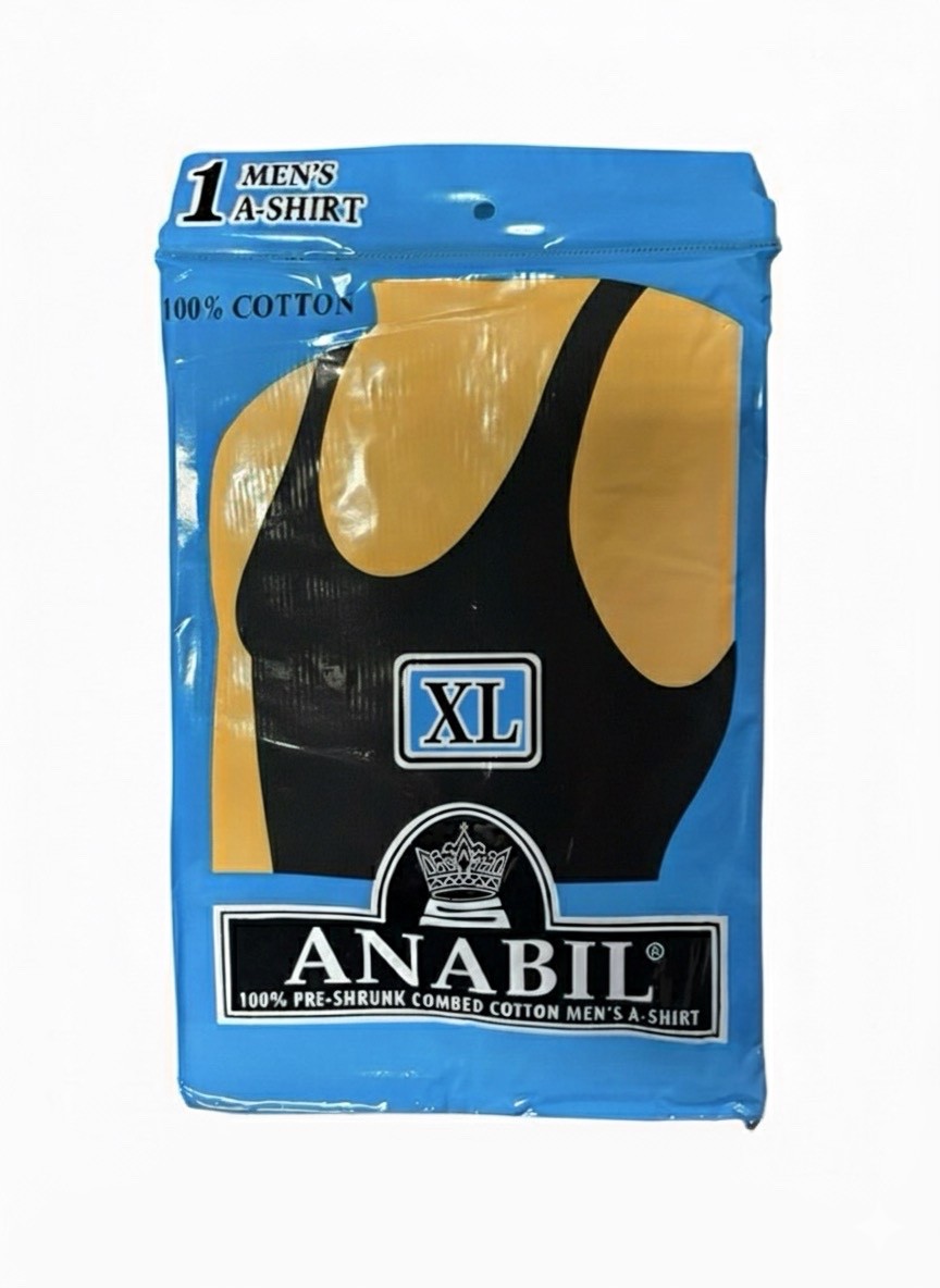 ANABIL TANK TOP, 100% COTTON,BLACK. SIZES S - 3XL gallery