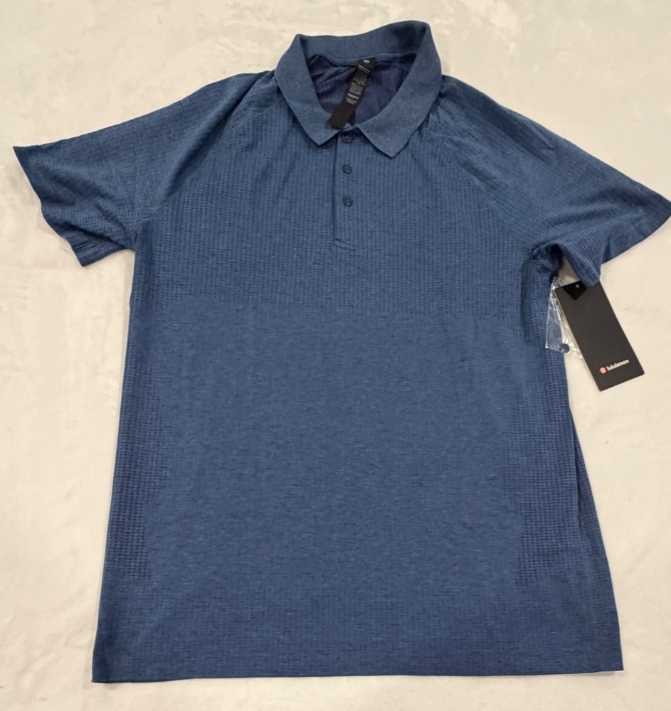 Lululemon Metal Vent Tech Polo Shirt NISE/SFDM Men’s Medium M Blue
