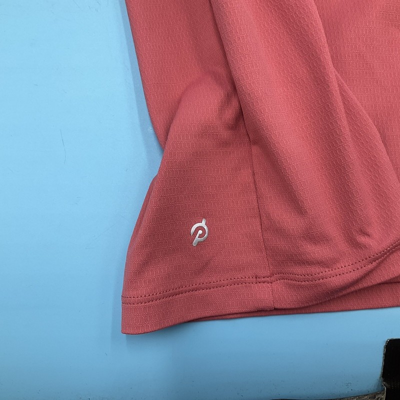 Peloton Men’s Pullover Lightweight Gym Workout Top Long Sleeve Peach/Pink Medium gallery