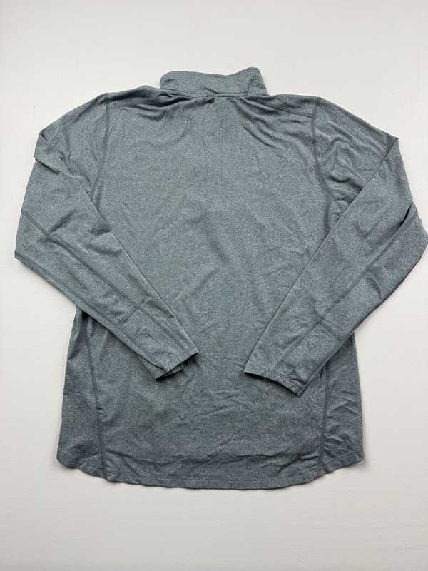 Nike Dri-FIT Pullover Mens Large Gray Long Sleeve Quarter Zip Running Top gallery