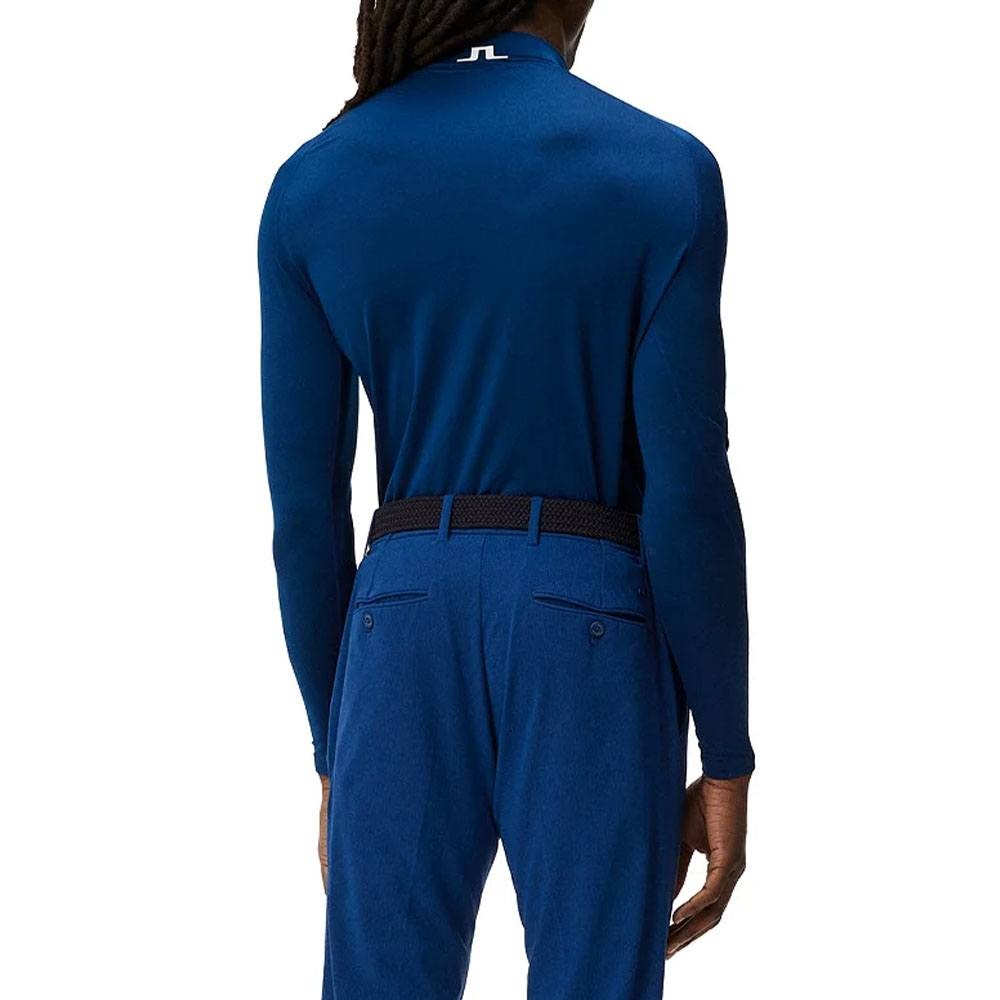 J.Lindeberg Men Aello Soft Compression Top Golf Baselayer Estate Blue - SS24 gallery