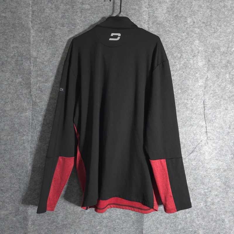 Druids 1/4 Zip Pullover Men 3XL Red Black Athletic Performance Long Sleeve Shirt gallery