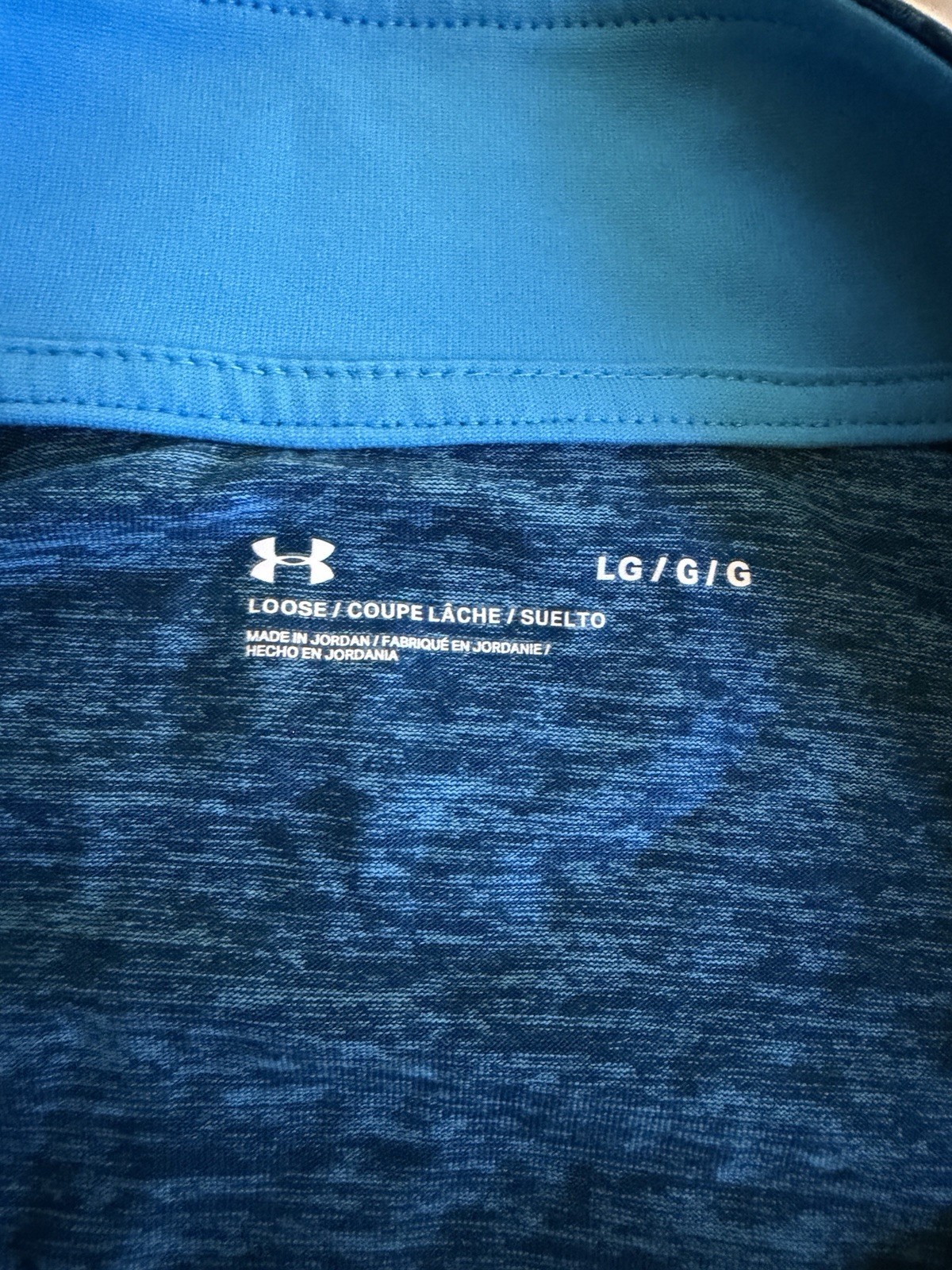 Under Armour Men's UA Knit Warm-Up 1/4 Zip - Blue, Size L gallery