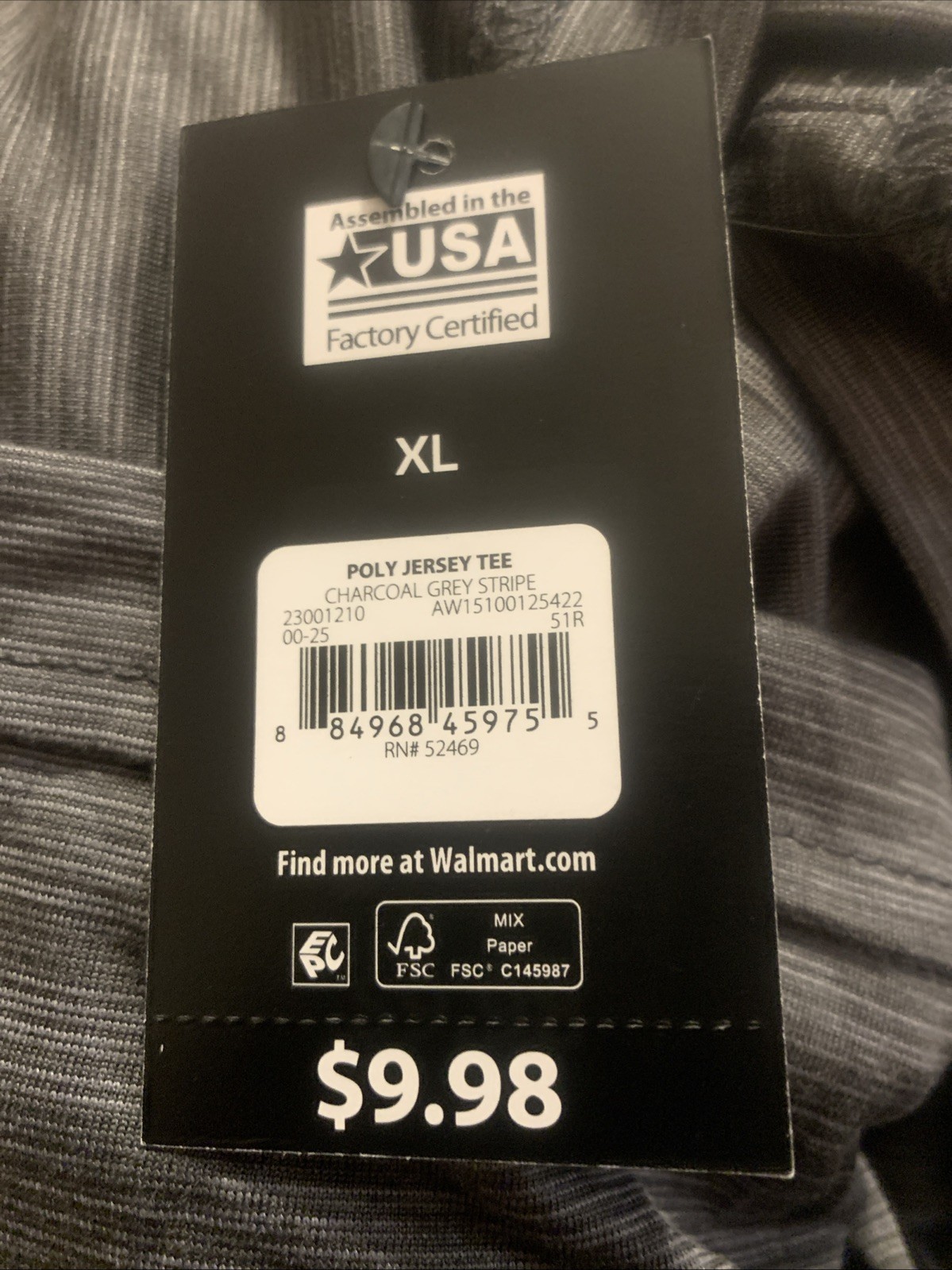 2 New Mens Athletic DriWorks XL Short Sleeve Shirts - Black and Gray gallery
