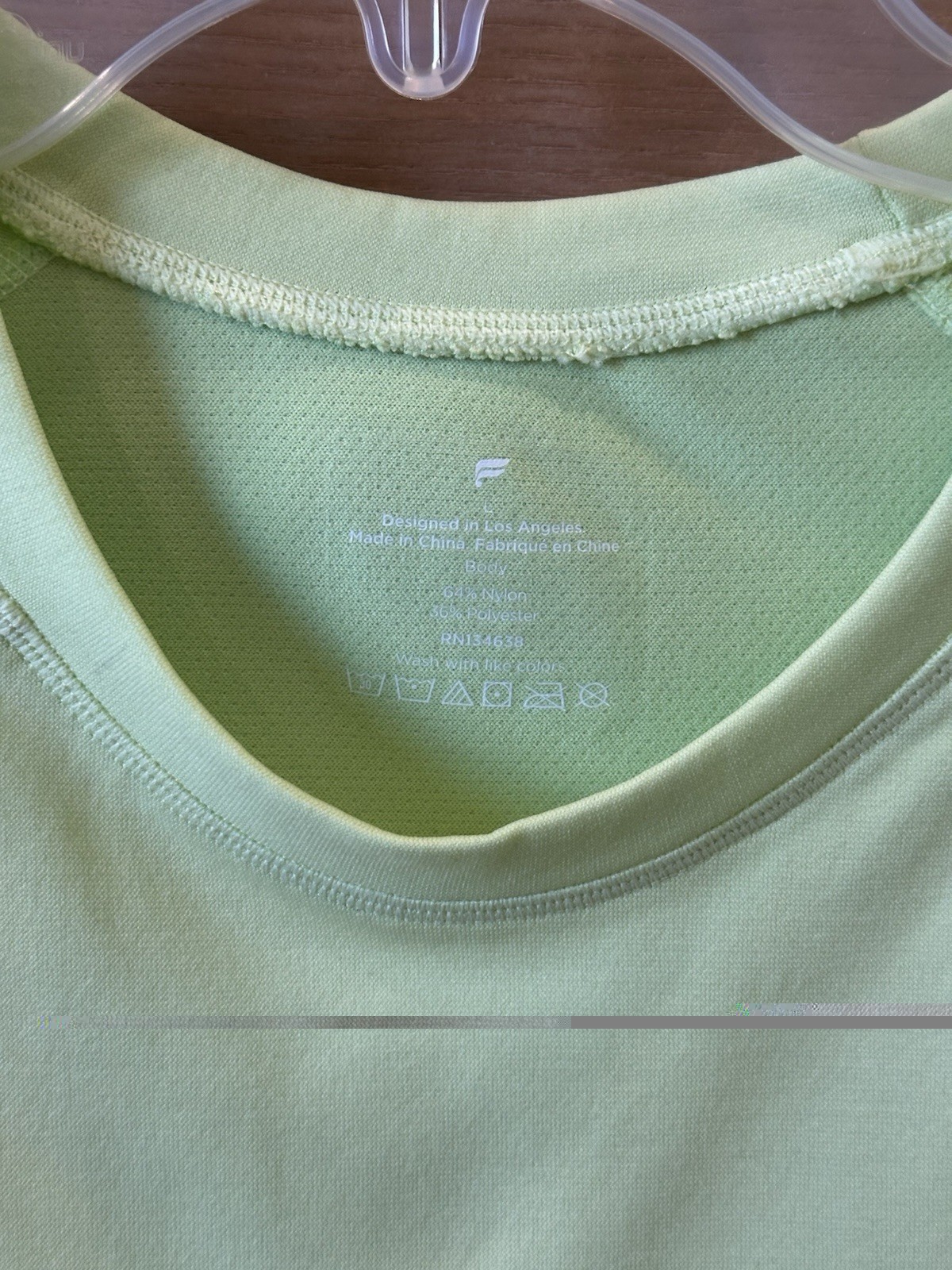 FABRIQUE - ATHLETIC WEAR WORK OUT SHIRT - T-SHIRT-NEON GREEN/YELLOW-SIZE LARGE L gallery