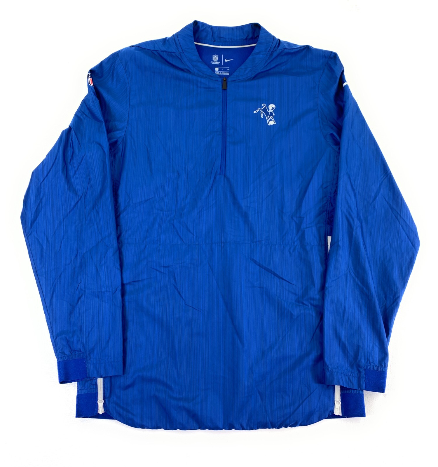 Nike NFL On-Field Men's 1/2 Zip Vented Indianapolis Colts Blue Wind Shirt Small gallery
