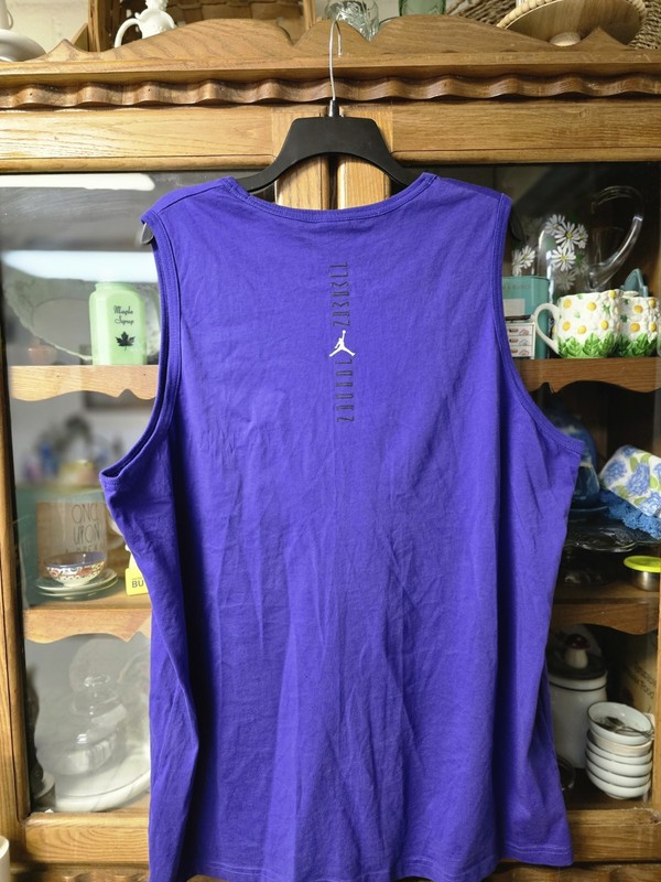 Jordan AJXI 11 Mens 3XL Tank Top Sleeveless Shirt Germain Blue White Jumpman gallery