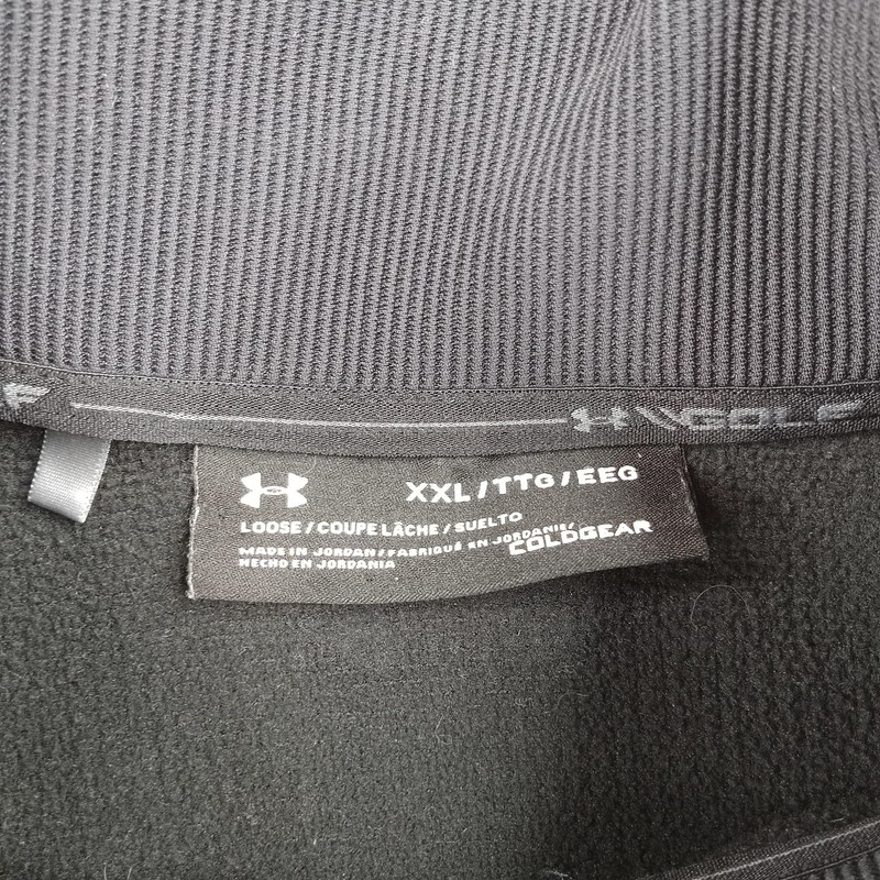 Under Armour Pullover Mens 2XL Gray ColdGear 1/4 Zip Long Sleeve Athletic Top* gallery