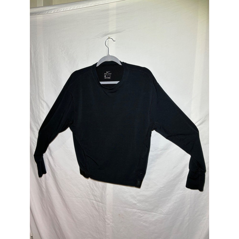 Nike Dri-FIT Just Do It Black Long Sleeve Training Top 904282-010 Mens Small