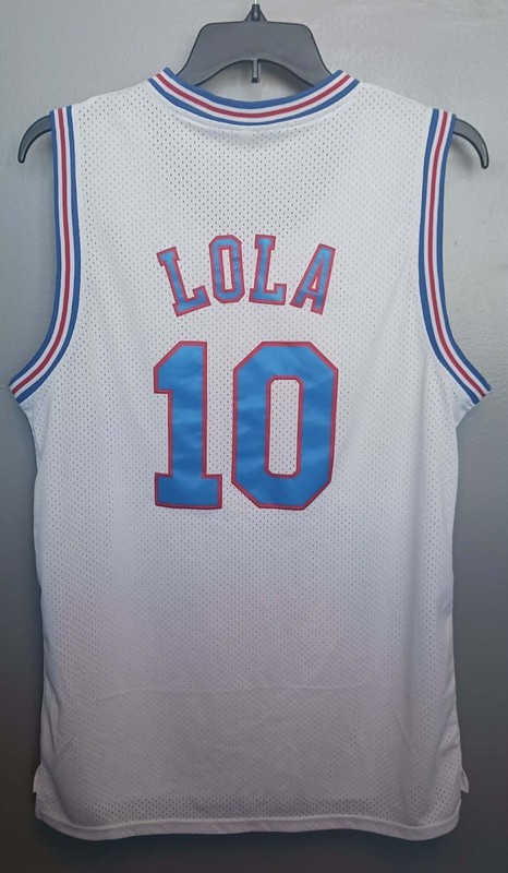 Space Jam Tune Squad Lola #10 Jersey White Mesh Stitched Logo Size Large gallery