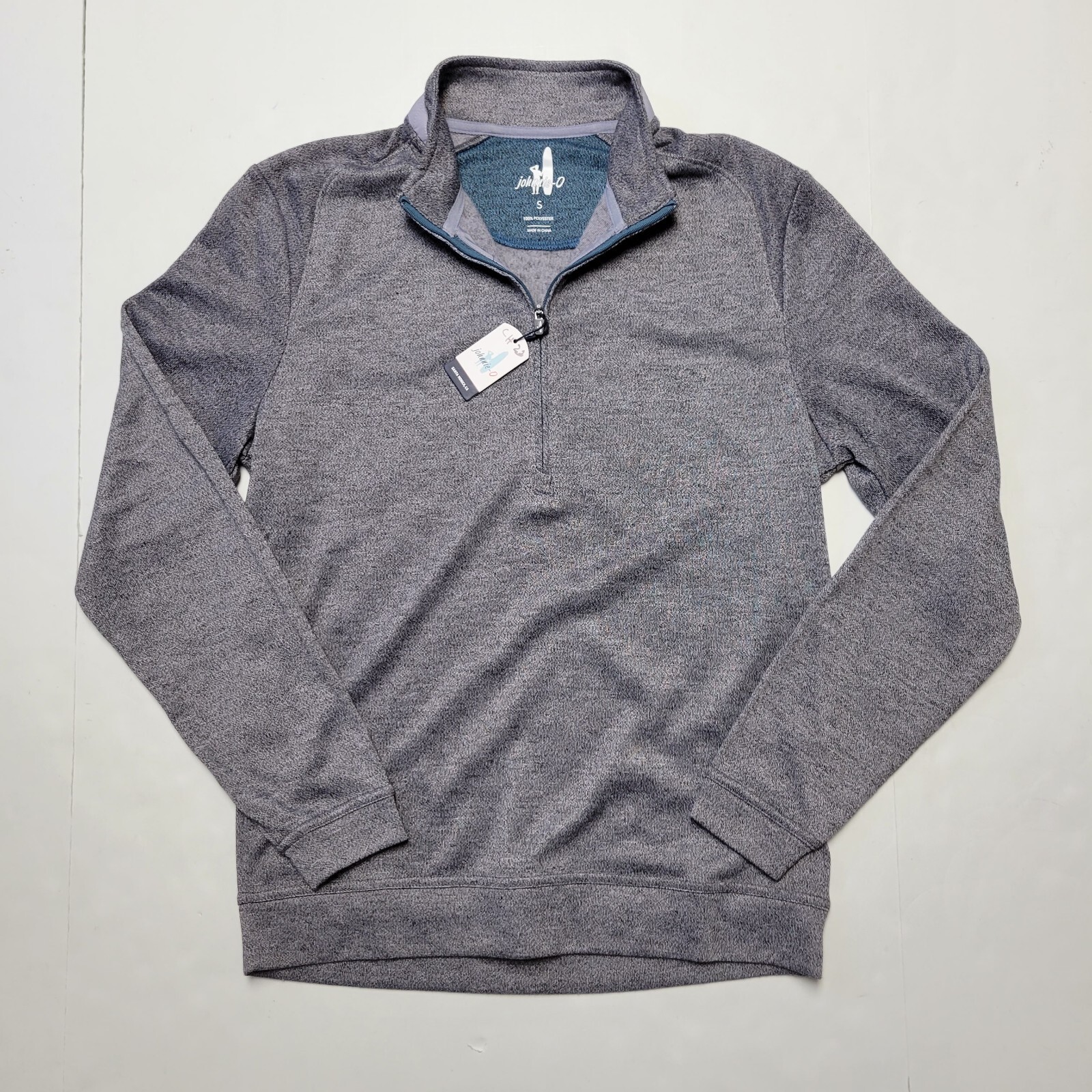 JOHNNIE-O REFLEX Seal Gray Small 1/4 Zip Long Sleeve Men's Activewear Shirt NWT gallery