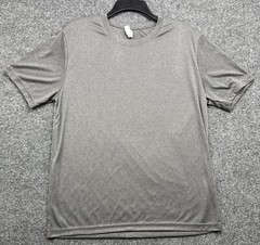 ALO Mens Charcoal Gray Training Performance Short Sleeve Shirt Size M Stretch
