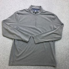 Johnnie-O Pullover Men’s Large Grey Quarter Zip Golf Performance Stretch Logo