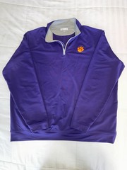Peter Millar Clemson Tigers 1/4 Zip Men’s Purple Pullover Size XXL Embroidery