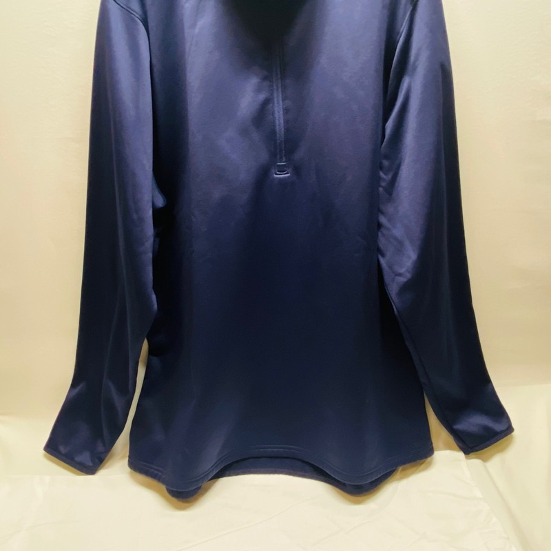 Under Armour 1/4 Zip Fleece Men's 3XL Navy Blue UA Loose Fit Activewear Top GUC gallery