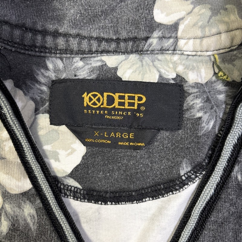 Men's 10 Deep Floral Print AOP Baseball Jersey Sz XL X-Large Streetwear gallery