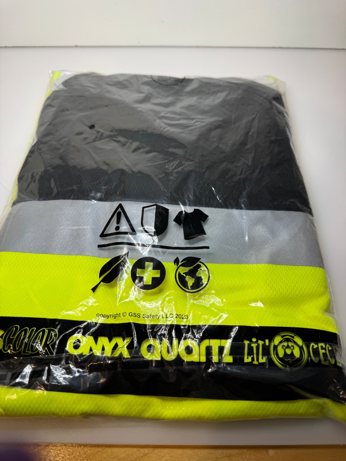 NWT GSS 5113 High-Vis 3XL Pullover Long Sleeve Top Neon Yellow Gray Black gallery