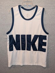 Nike Basketball Jersey Mens Small Dri FIT Retro Starting Tank Top White