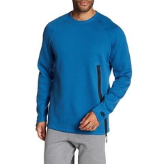 Nike Tech Fleece Crew Neck Men’s Casual Fashion Warm Blue-Black 846348-457