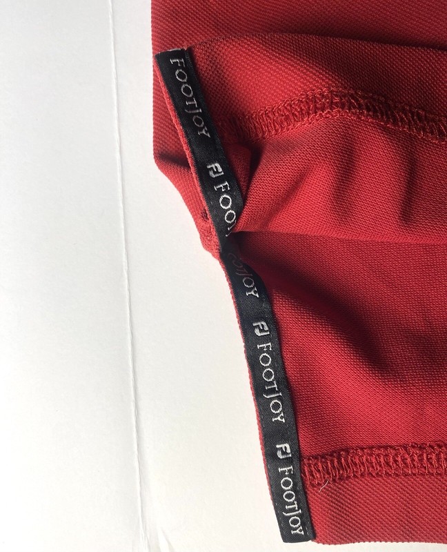 FootJoy Mock Neck Golf Shirt FJ ProDry Pique Short Sleeve Polo Tee Red Size XL gallery