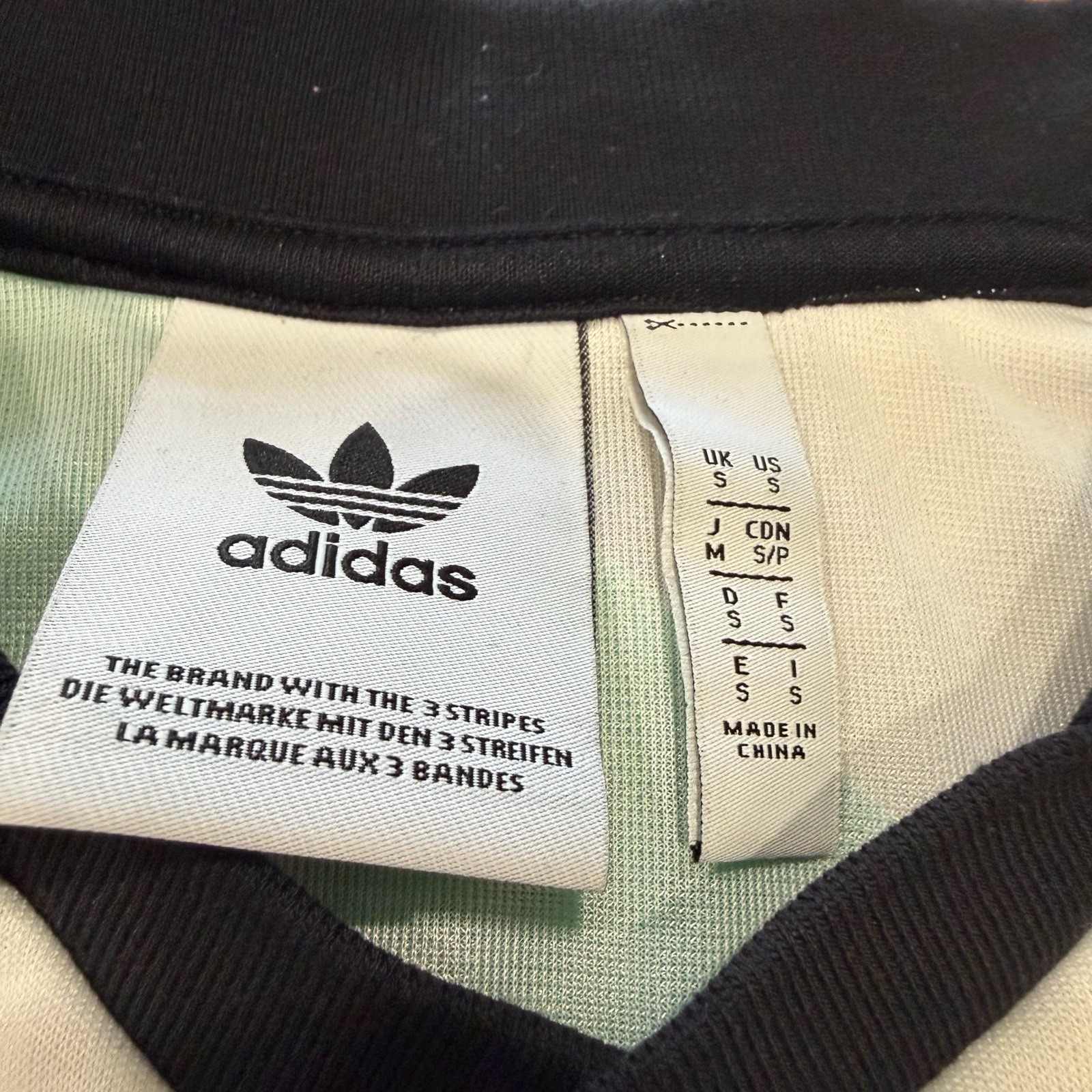 adidas Equipment Logo V-Neck Pullover Men's S Colorblock Long Sleeve Jersey gallery