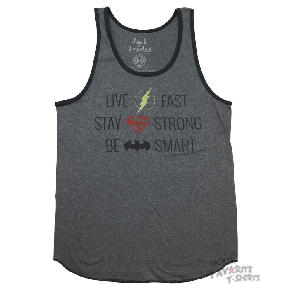 DC Comics Fast Strong Smart DC Comics Premium Adult Tank Top