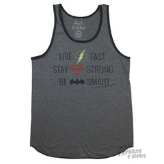 DC Comics Fast Strong Smart DC Comics Premium Adult Tank Top