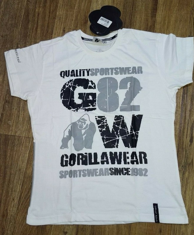 Gorilla Wear Gym T Shirt Bodybuilding Top Workout Cotton M BRAND NEW 82 TEE gallery