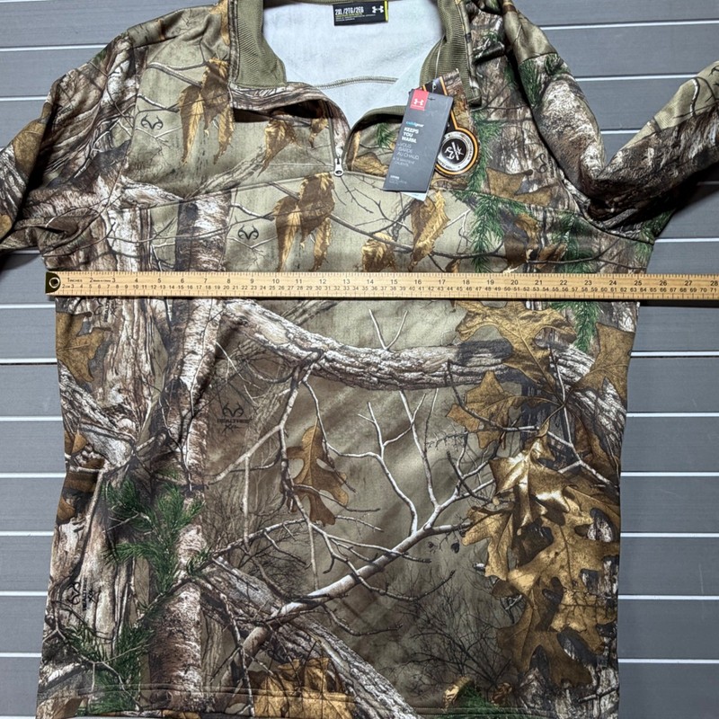 Under Armour ColdGear Realtree Xtra Camo 1/4 Zip Pullover Mens 2XL NEW gallery