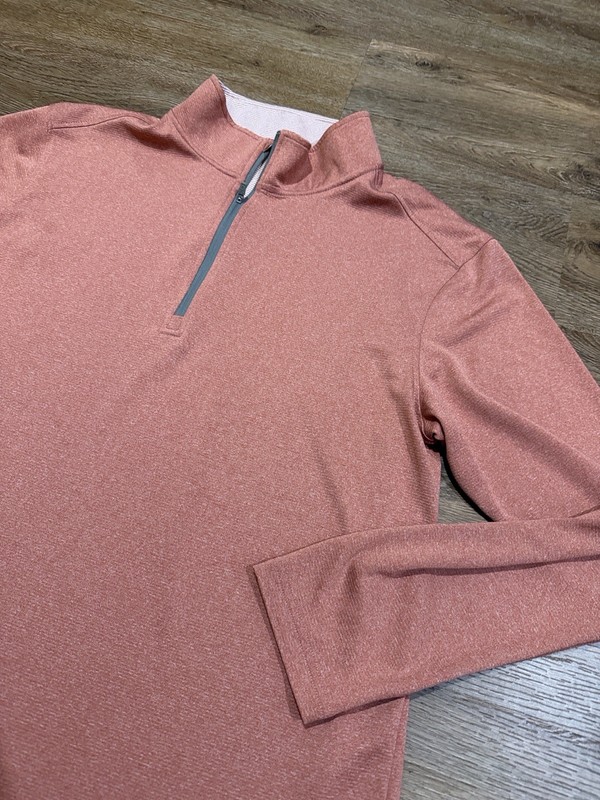 Maelreg Men's Performance Quarter-Zip Pullover, Brick Melange, Size XL gallery
