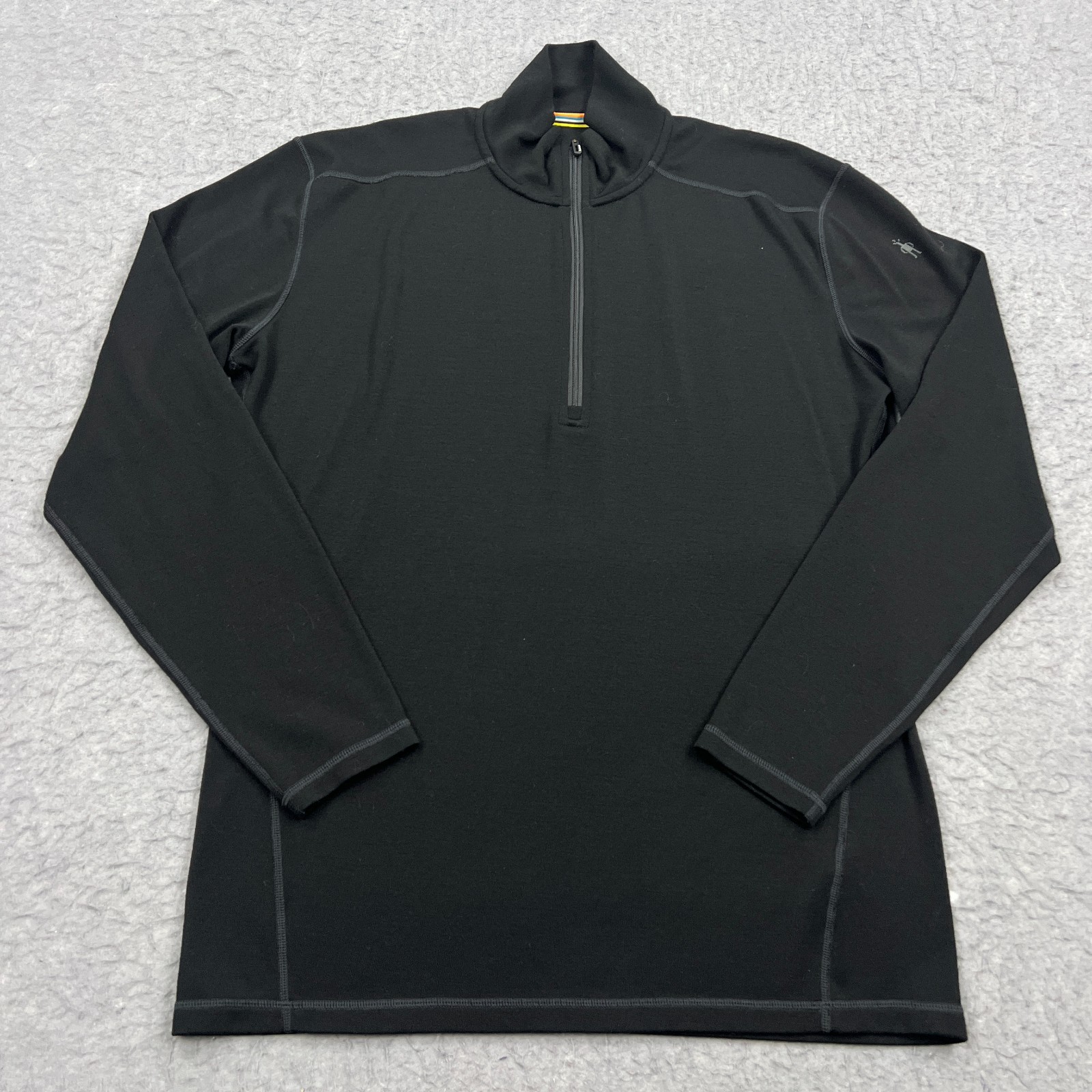 Smartwool Classic Thermal Base Layer Men’s XL Black 100% Merino Wool 250 1/4 Zip gallery
