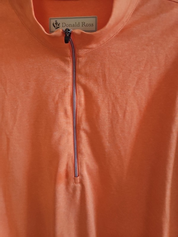 Donald Ross Orange 1/4 Zip Pullover Athletic Golf Stretch Long Sleeve Lightweigh gallery
