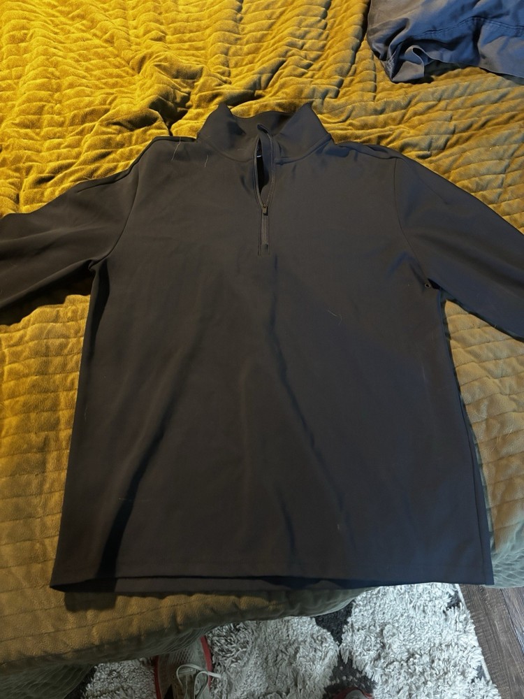 Brady 1/4 Zip Blue Pullover Men's S Long Sleeve Mock Neck Stand-Up Collar