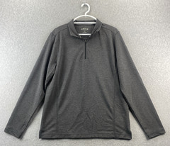 Orvis Medium Gray 1/4 Zip Pullover Long Sleeve Mock Neck Rayon Blend Top