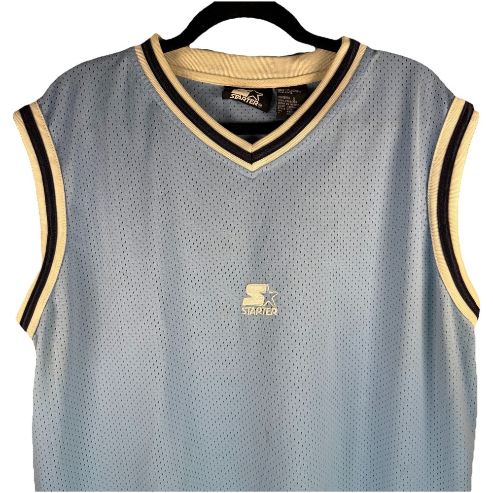 Starter Jersey Blue Vintage Mesh Polyester Large 90's Y2K Hip Hop Basketball