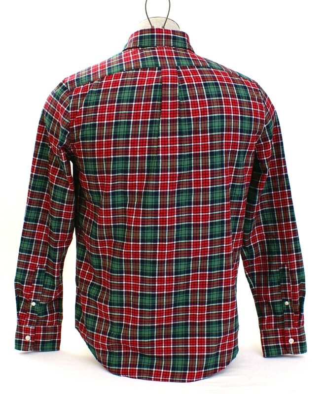 Vineyard Vines Red & Green Plaid Flannel Button Front Long Sleeve Shirt Men's gallery