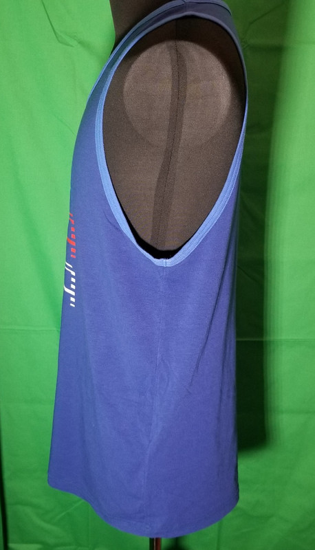 Under Armour Mens Medium USA RWB Logo Light Blue Piping Loose 4th America Tank gallery