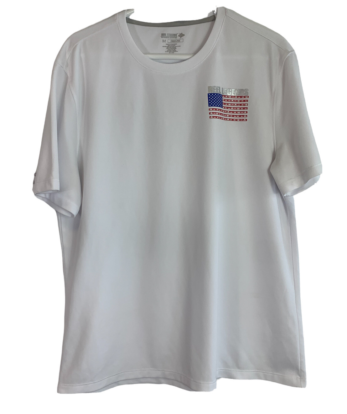 Reel Legends Free Line Size M White Short Sleeve Fishing Shirt gallery