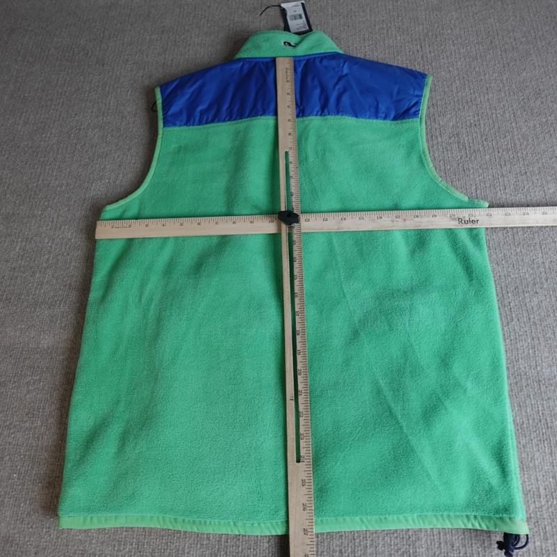 Vineyard Vines Mens Jacket Medium Blue Green Fleece Vest Solid NEW gallery