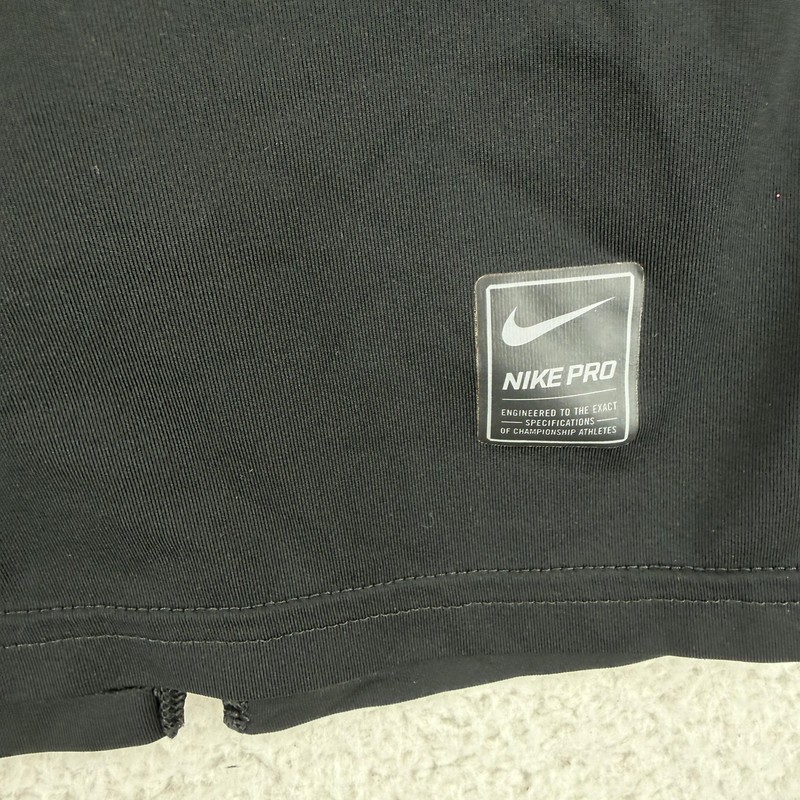 Nike Pro Dri-FIT Shirt Mens XL Black Short Sleeve Compression Athletic Top gallery